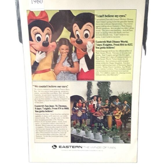 Vintage 1960 Eastern Airlines Walt Disney World Ad Advertisement - Picture 4 of 4